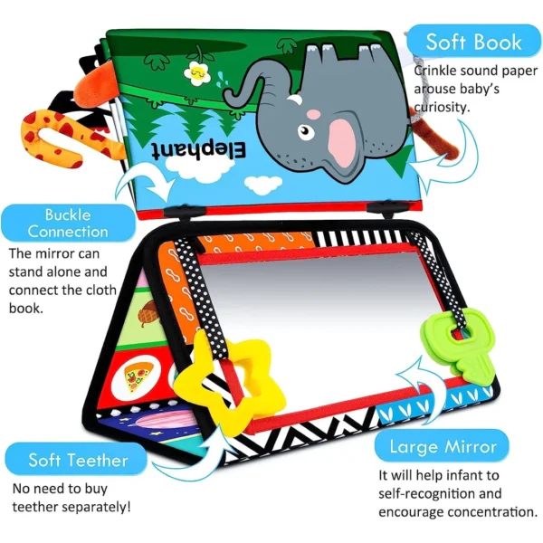 Montessori Tummy Time Mirror by Aboosam for sensory development